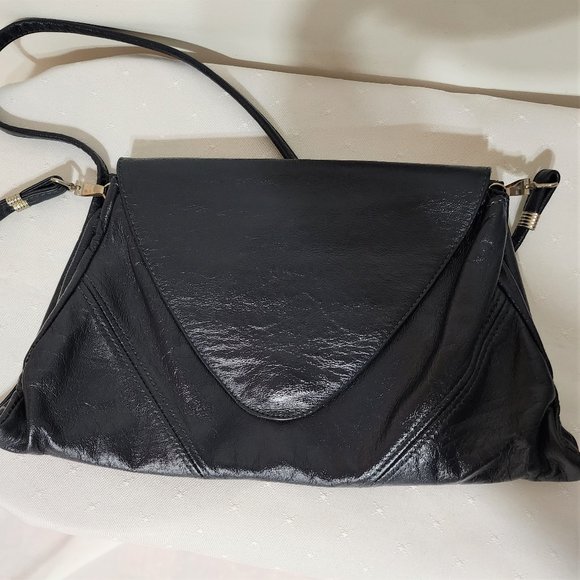 Authentic Vintage Brixton Canada Made Buttery Soft Black Leather Cowhide Purse - Picture 1 of 10